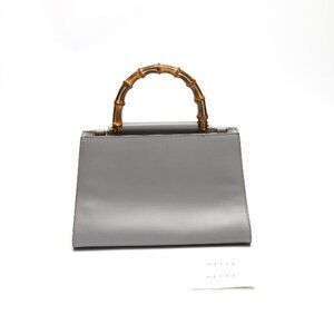 GUCCI Authentic Gray Bamboo Bag